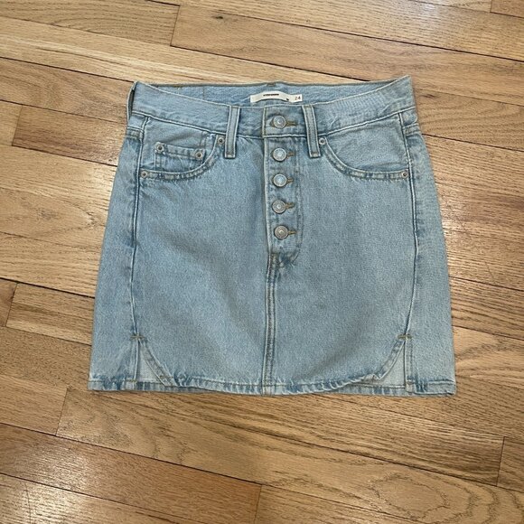 Levi Strauss & Co Icon Mini Denim Skirt NWOT SIze 24 - Picture 6 of 9